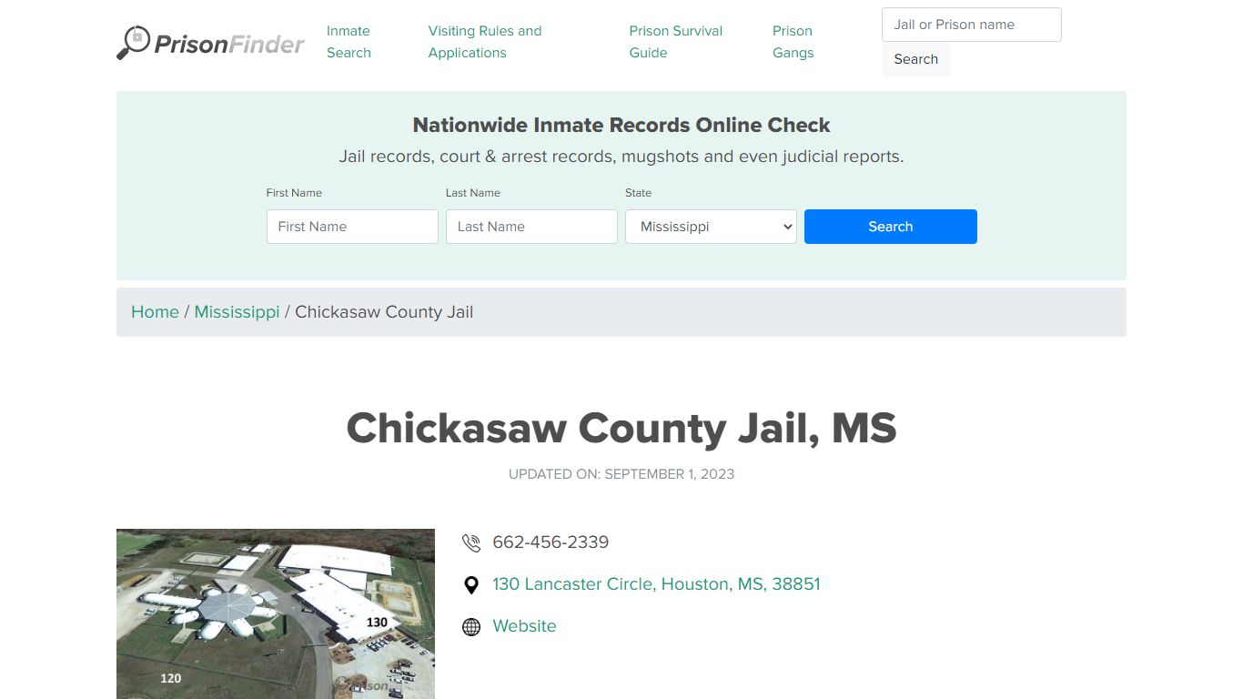 Chickasaw County Jail, MS Inmate Search, Mugshots, Visitation, Phone no ...